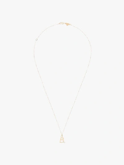Shop Alison Lou 14k Yellow Gold B Diamond Initial Necklace