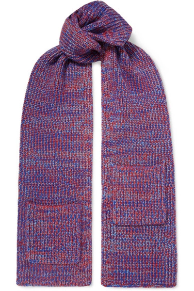 Shop Tibi Merino Wool Scarf In Bright Blue
