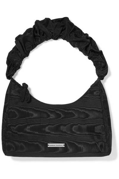 Shop Loeffler Randall Aurora Moire Shoulder Bag In Black