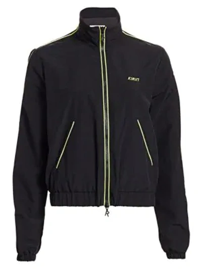 Shop Kirin Carré Nylon Track Jacket In Black