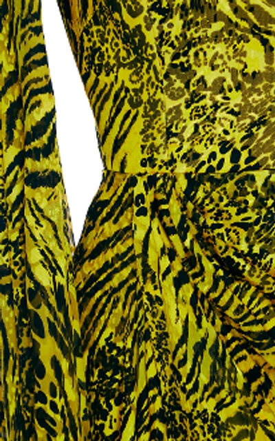 Shop Alex Perry Dexter-leopard Print Cape Sleeve Mini Dress