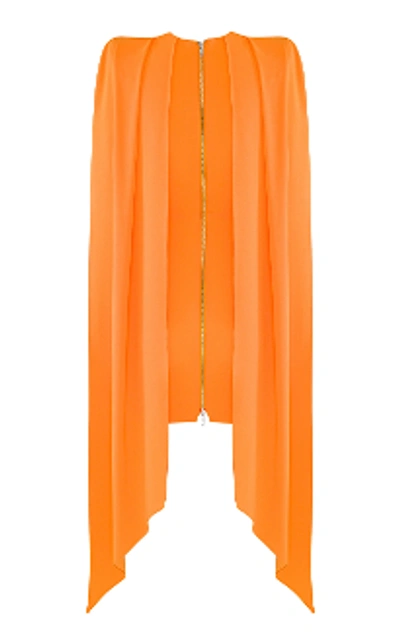 Shop Alex Perry Tucker-cape Sleeve Mini Dress