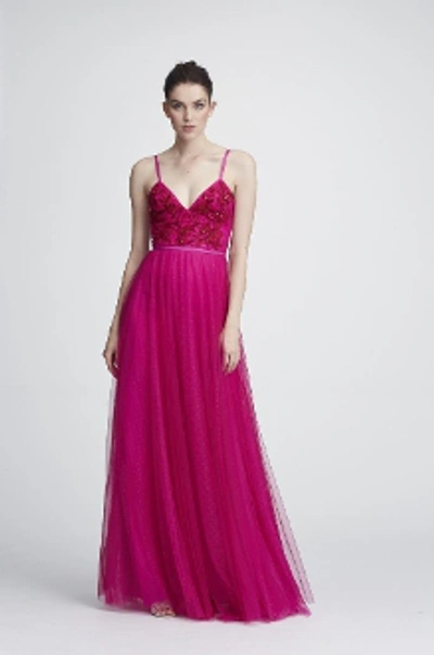 Shop Marchesa Notte Sleeveless Beaded Embroidered Gown