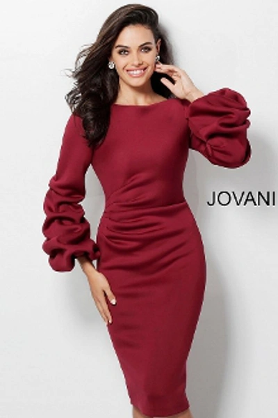 Shop Jovani Green Strapless Mermaid Evening Gown 51662 In Wine