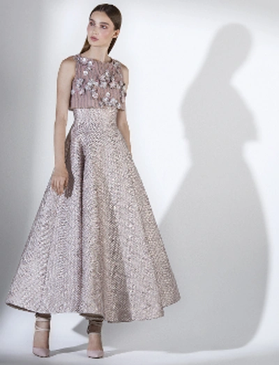 Shop Saiid Kobeisy Sleeveless Tulle And Brocade Gown