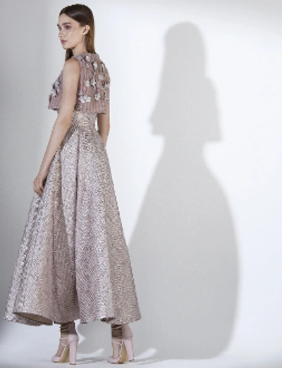 Shop Saiid Kobeisy Sleeveless Tulle And Brocade Gown