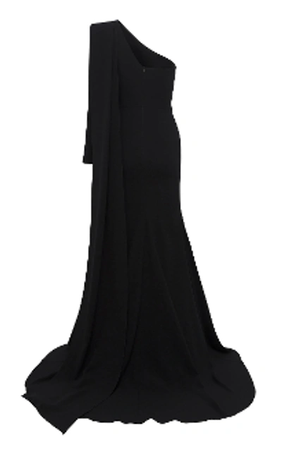 Shop Alex Perry Hales-one Shoulder Crepe Gown