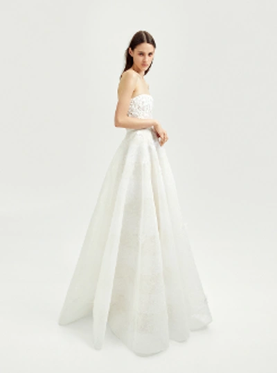 Shop Alex Perry Bridal Amelia-floral Lace And Tulle Gown B039 In White