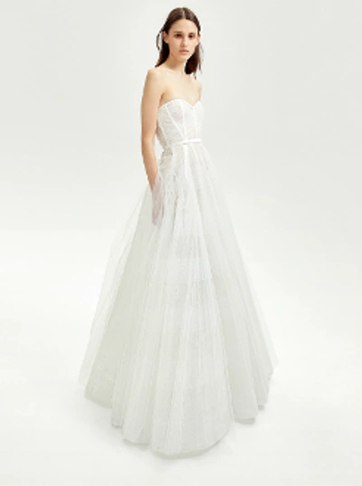 Shop Alex Perry Bridal Ella-sequin Lace And Tulle Gown B033 In White