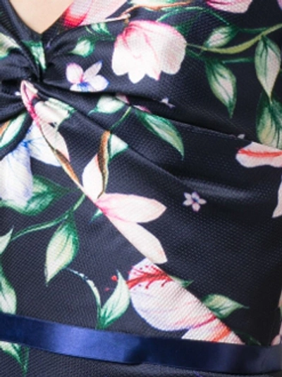 Shop Marchesa Notte Off Shoulder Printed Mikado Pique Gown