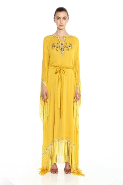 Shop Marchesa Notte Georgette Caftan