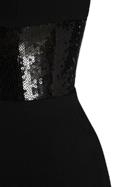 Shop Alex Perry Gunner-sequin And Satin Strapless Gown In Black