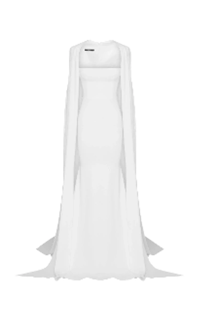 Shop Alex Perry Vance-structured Crepe Gown