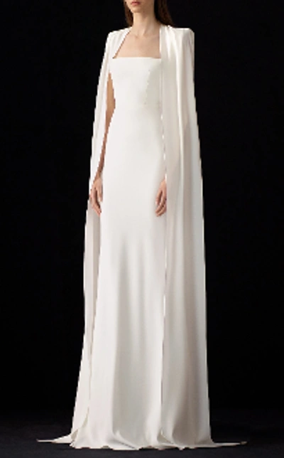 Shop Alex Perry Vance-structured Crepe Gown