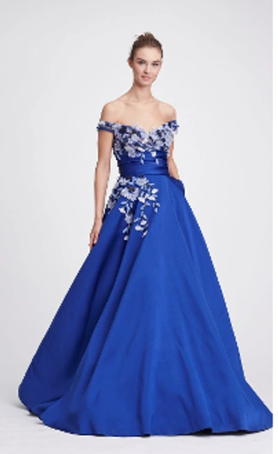 Shop Marchesa Off The Shoulder Ball Gown