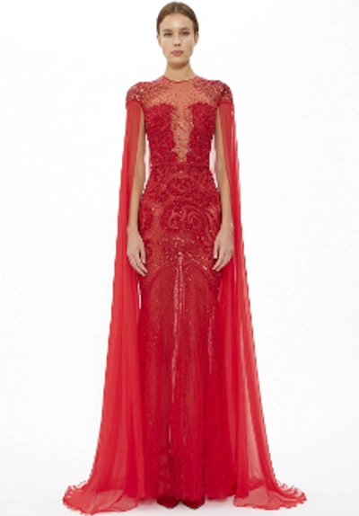 Shop Zuhair Murad Nippon Sunrise Gown