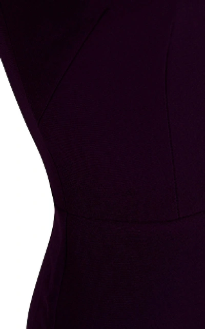 Shop Alex Perry Ryan-stretch Crepe Strapless Midi Dress In Purple