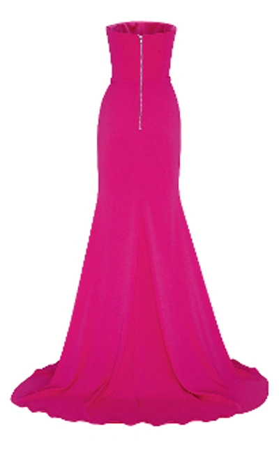Shop Alex Perry Garnet-strapless Satin Crepe Gown