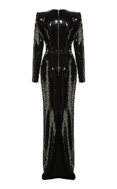 Shop Alex Perry Hutton-sequin Long Sleeve Column Gown