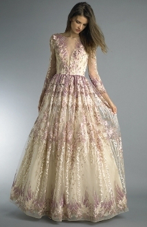 basix black label embroidered ball gown