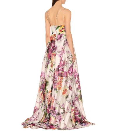 Shop Alex Perry Camille Floral Crepe Gown In Floral Multi