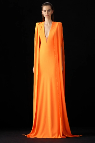 Shop Alex Perry Vander-structured Crepe Gown