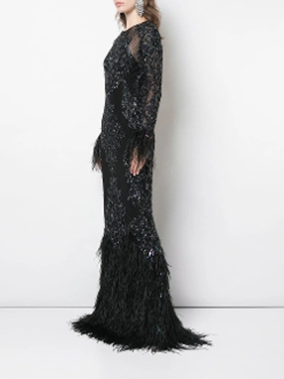 Shop Zuhair Murad Black Moya Gown