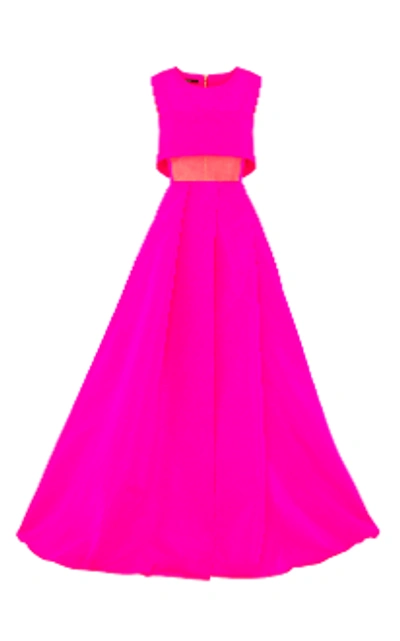 Shop Alex Perry Jule Cuff Gown In Shocking Pink