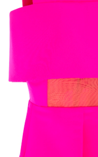 Shop Alex Perry Jule Cuff Gown In Shocking Pink