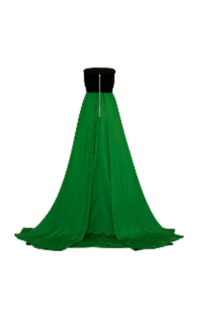 Shop Alex Perry Dalton-strapless Taffeta Gown