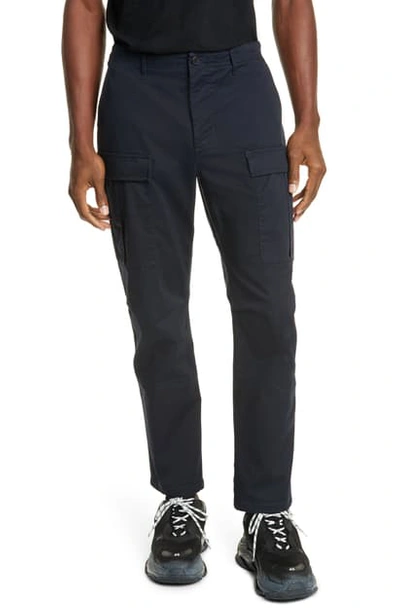 Shop Balenciaga Stretch Twill Army Pants In Navy