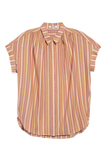 Madewell Rainbow Stripe Central Shirt In Sierra Stripe Sweet Dahlia ...