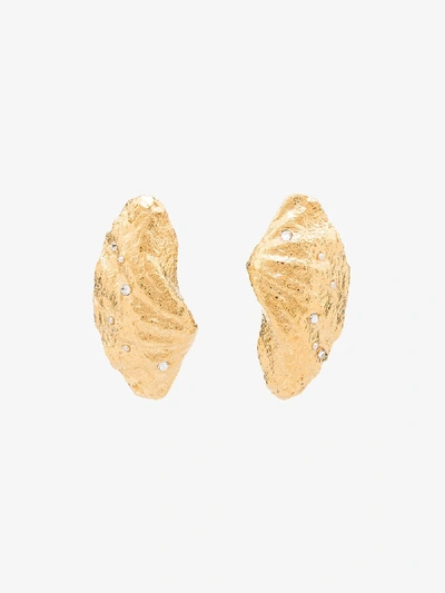 Shop By Alona 18k Gold Plated Large Shell Earrings