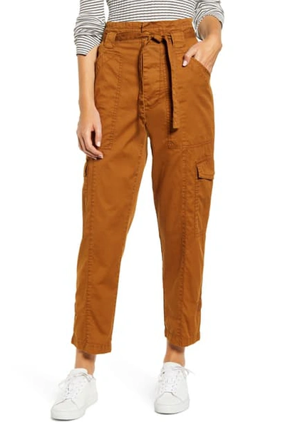 Shop Alex Mill Expedition Washed Twill Ankle Pants In Russet Brown