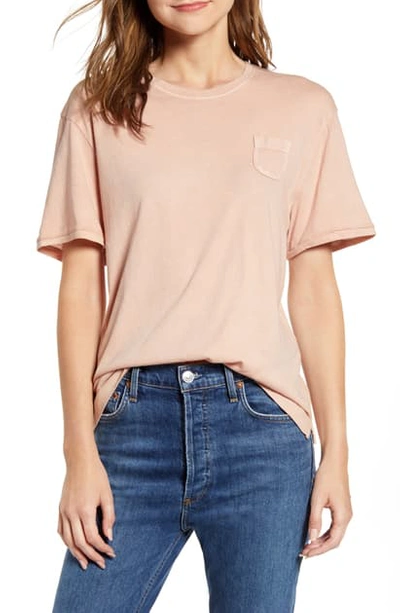 Shop Alex Mill Laundered Cotton Pocket Tee In Cloud Pink