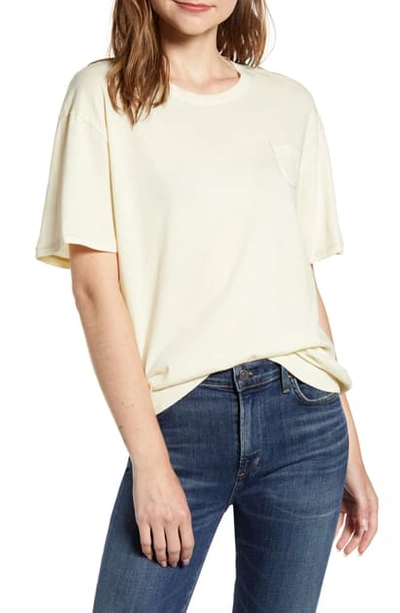 Shop Alex Mill Laundered Cotton Pocket Tee In Natural
