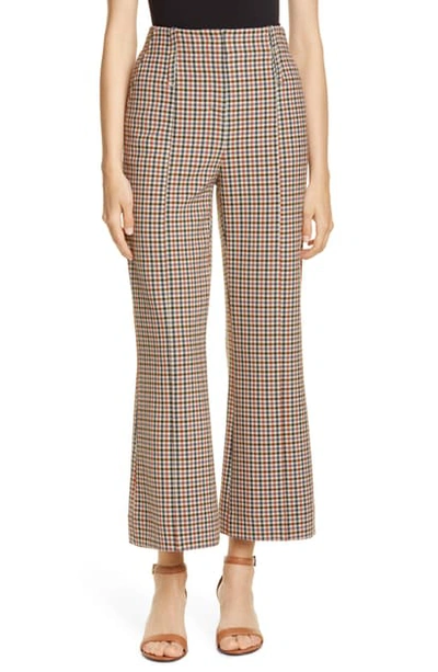 Shop Tory Burch Plaid Bootcut Pants In Double Faced Mens Suiting
