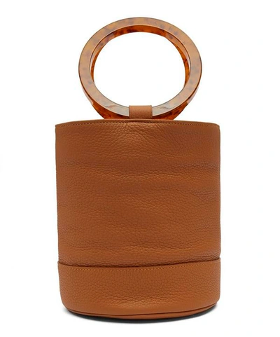 Shop Simon Miller Bonsai 20 Medium Leather Bucket Bag In Brown
