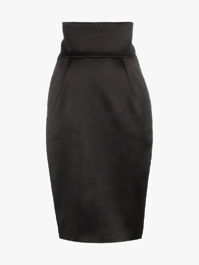 Shop Alexandre Vauthier High-waisted Pencil Skirt In Black