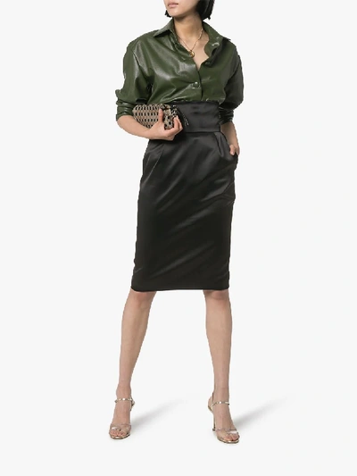 Shop Alexandre Vauthier High-waisted Pencil Skirt In Black