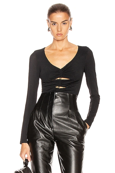 Shop Alexander Wang T Jersey Bodysuit In Black