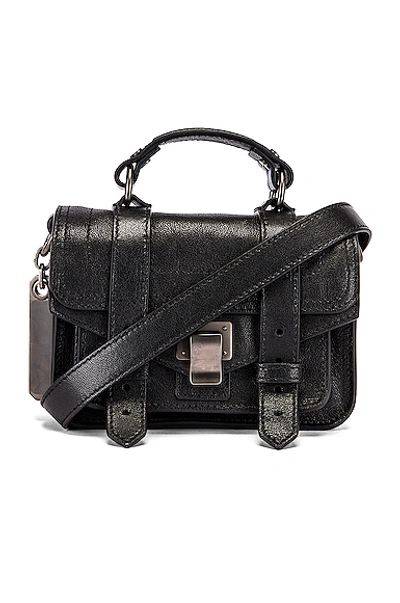 Shop Proenza Schouler Micro Ps1 Leather Bag In Black