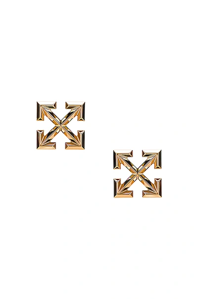 Shop Off-white Big Arrow Earrings In Gold