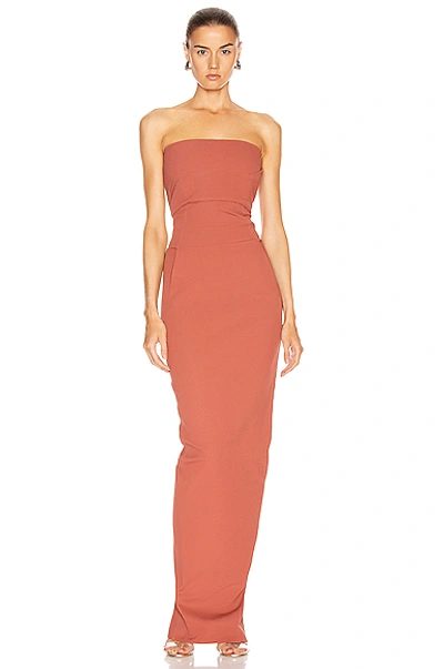 Shop Rick Owens Bustier Gown In Burnt Pink