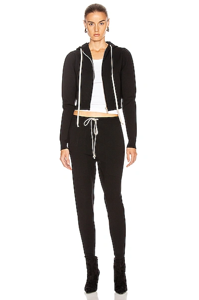 Shop Rick Owens Zipped Hoodie In Black