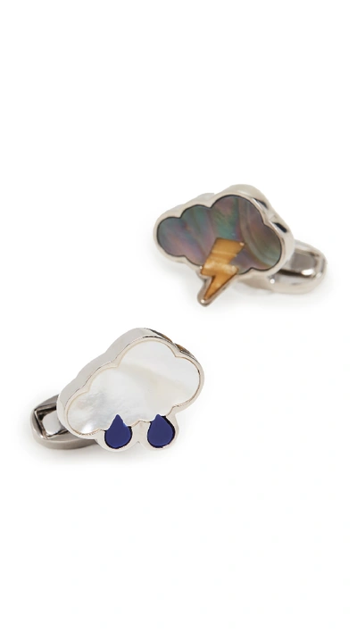 Shop Paul Smith Thunder And Cloud Cufflinks In Multi