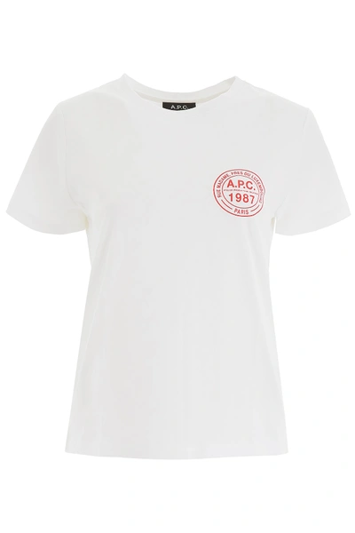 Shop Apc Tess T-shirt In Blanc (white)