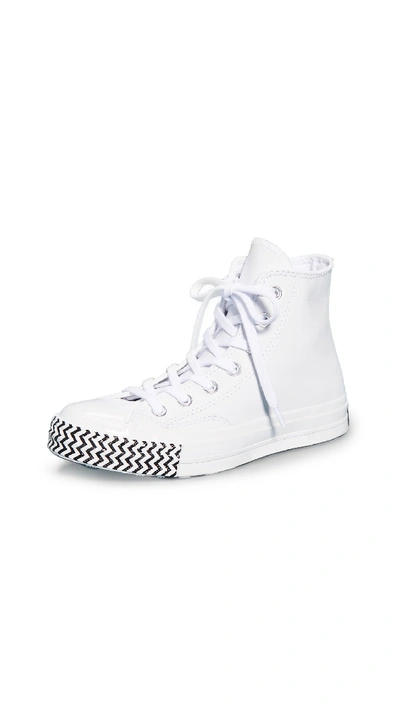 Shop Converse Chuck 70 Mission V High Top Sneakers In White/black/white