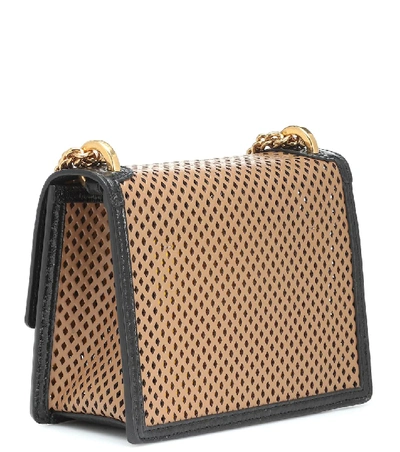 Shop Fendi Kan U Medium Leather Shoulder Bag In Brown