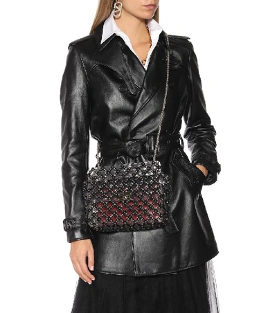 Shop Valentino Rockstud Spike Medium Shoulder Bag In Black